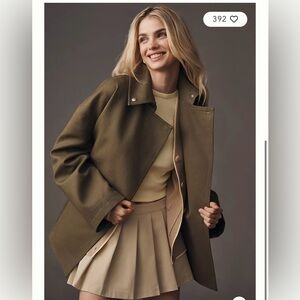 Rag and Bone Rue Beige Mid Length Utility Jacket with Tie NWT sz Medium